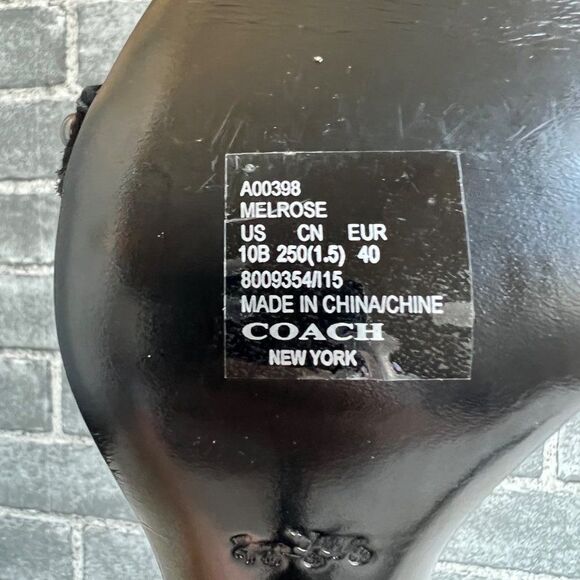 Coach Melrose Black Suede Heels Size 10 B - Picture 10 of 12